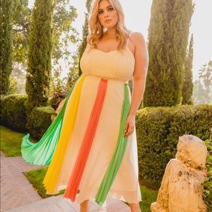 curvy multi color tassel maxi dress
